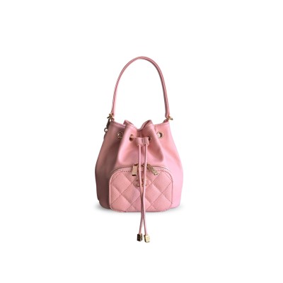 CHANEL CAVIAR QUILTED MINI CC POCKET BUCKET BAG PINK AP2913 (12.5*10*7cm)